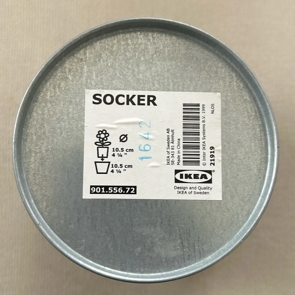 IKEA Galvanized SOCKER Plant 🪴 Pot